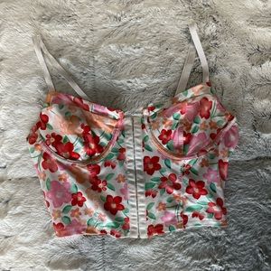 SHEIN floral corset; size medium